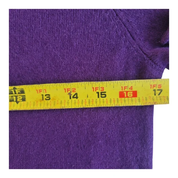Vintage Lulu Bravo Purple Women's 100 % Cashmere Sweater in Size S - Picture 4 of 8